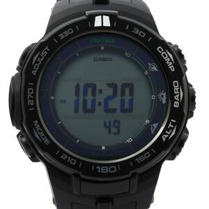 CASIO Pro Trek PRW3100FC1JF Men's Watch, Black Resin, Stainless Steel
